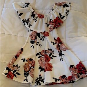 Spandex wide scoop shoulder dress